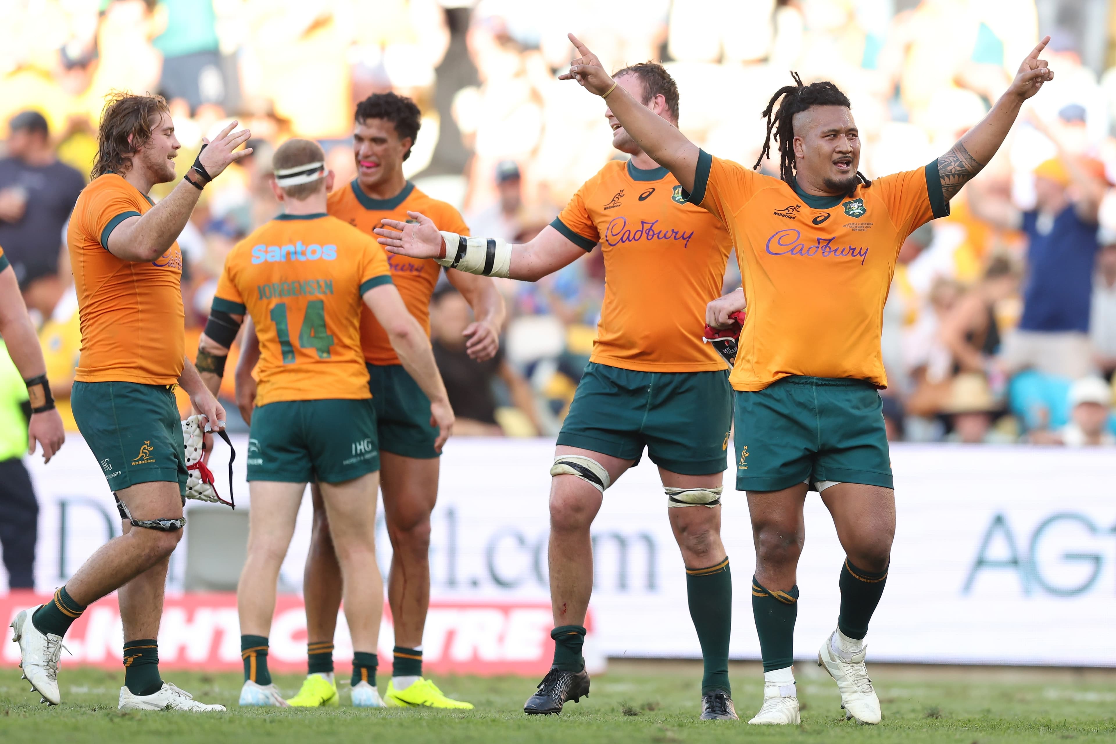 Wallabies celebrate